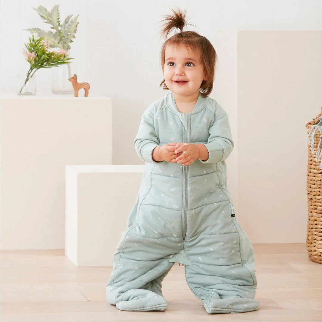 Outlet - ergoPouch Organic Winter Long Sleeved 2 in 1 Sleeping Suit Bag - Sage - 2.5 TOG