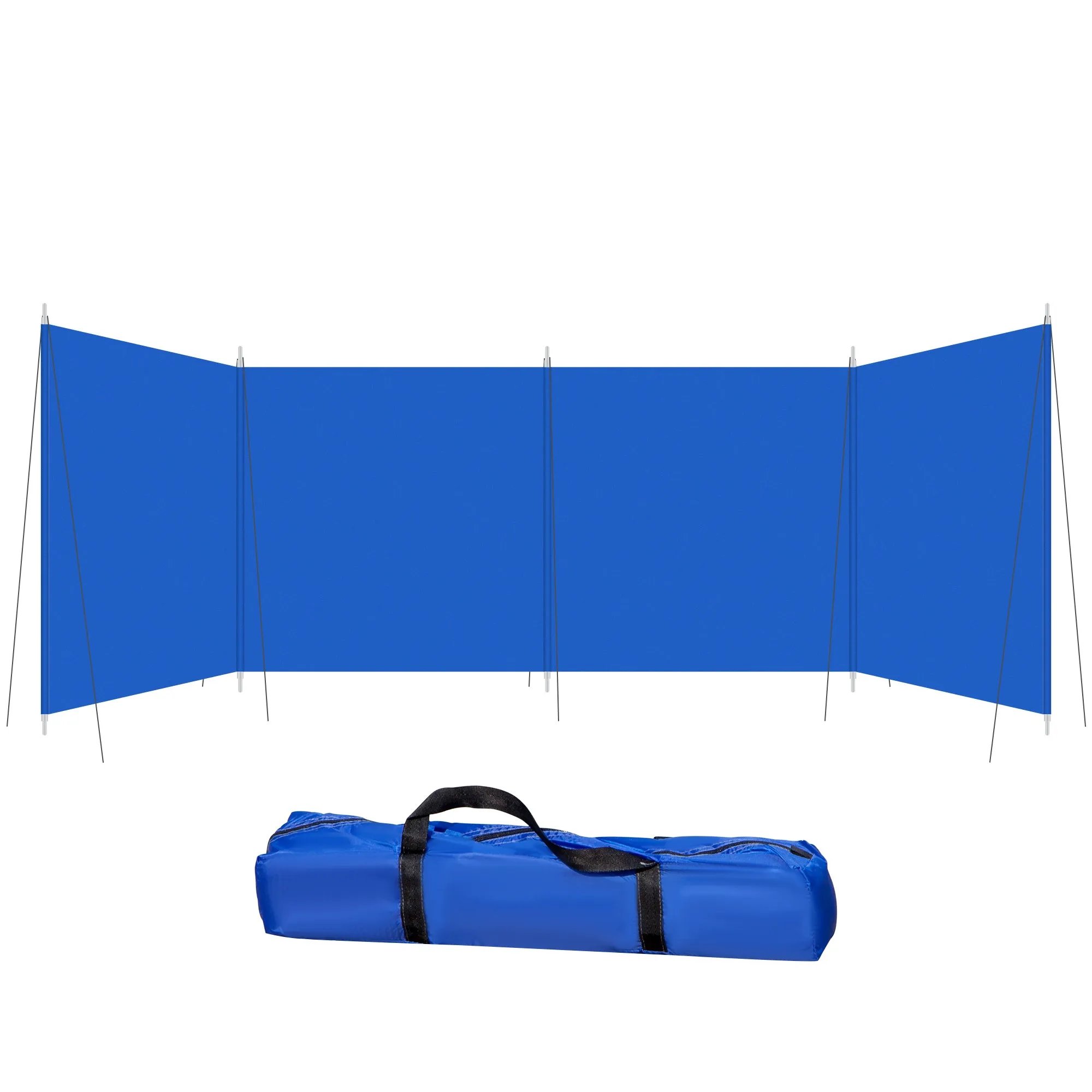 Outsunny Camping Windbreak Portable Wind Blocker Privacy Wall, 5.4m x 1.5m