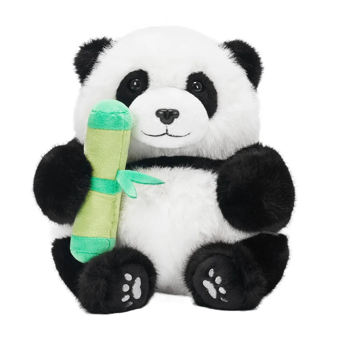 Panda Family with 3 Babies Plush Playset Animals Stuffed Gift Set for Toddler