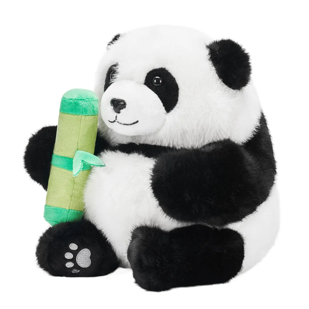 Panda Family with 3 Babies Plush Playset Animals Stuffed Gift Set for Toddler