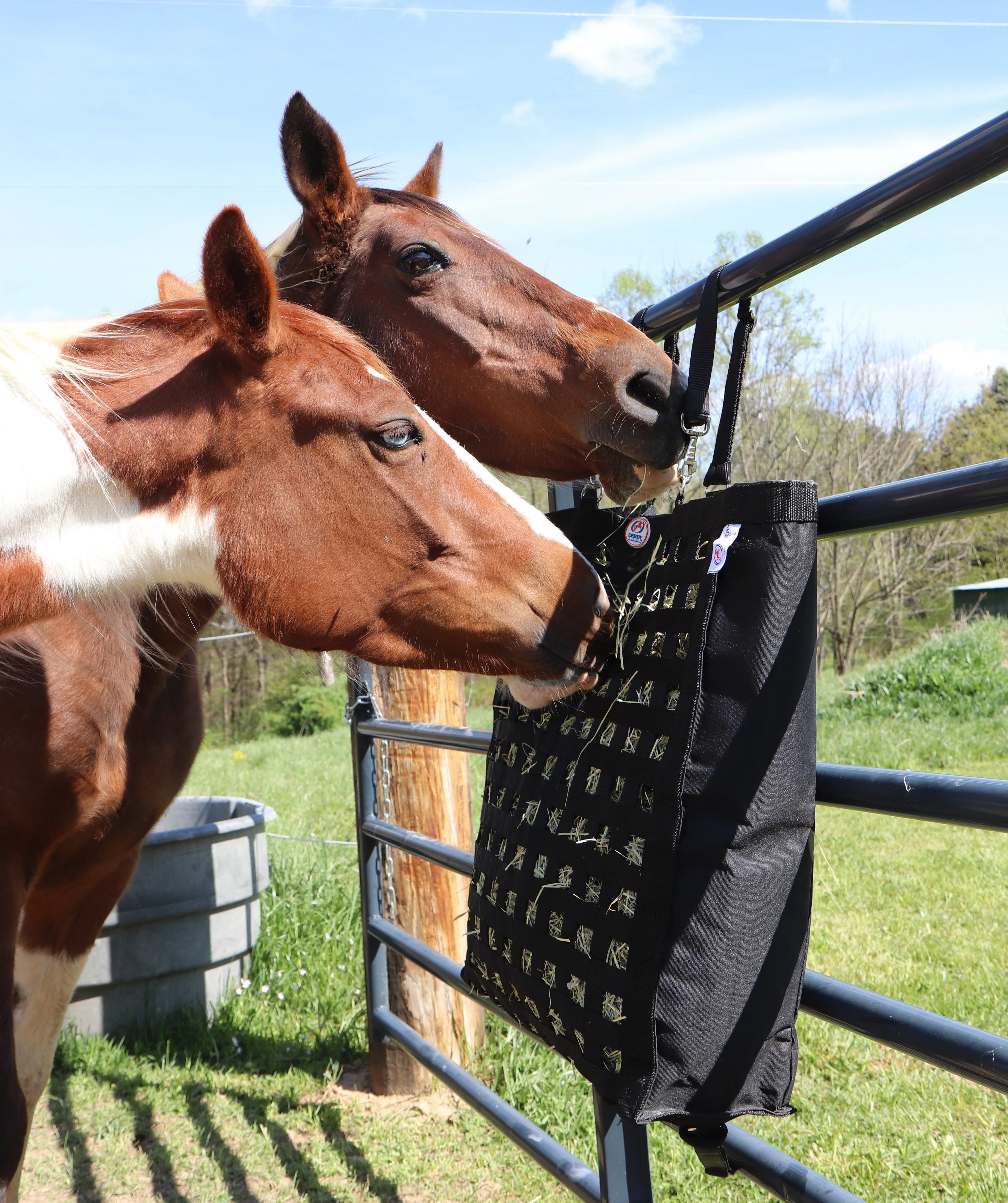 Paris Tack Ultra Slow Feeder Horse Hay Bag with Super Tough Bottom with  1" Square Openings and 6 Month Warranty