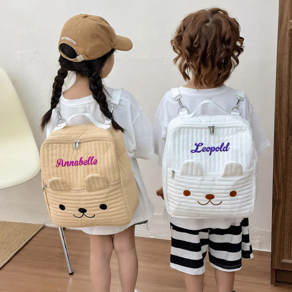 Personalized Name Embroidery Backpack Custom School Bags Gift for Kids