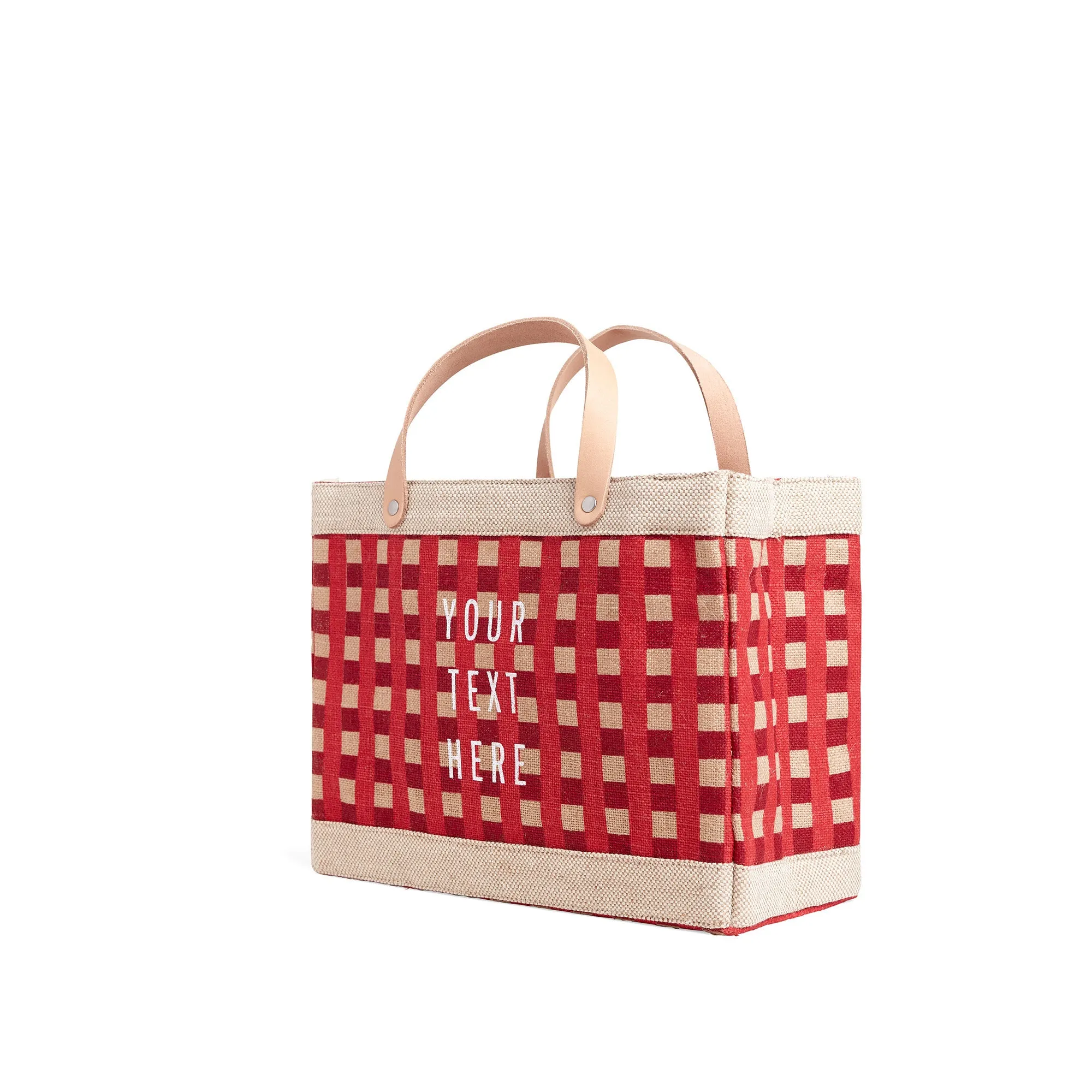 Petite Market Bag in Red Gingham