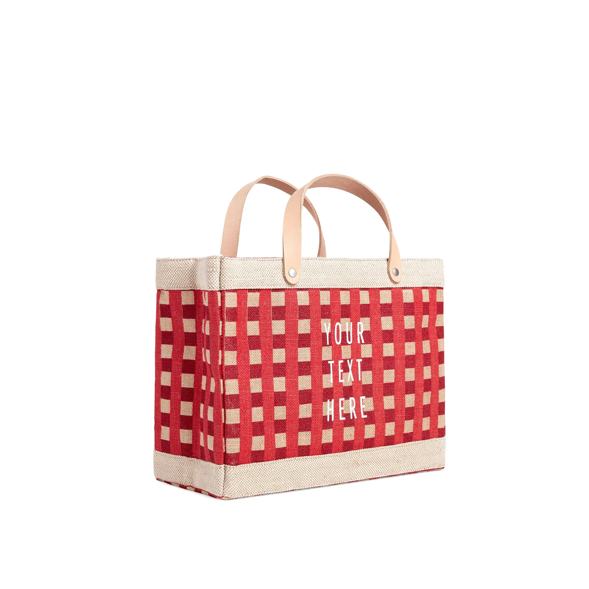 Petite Market Bag in Red Gingham