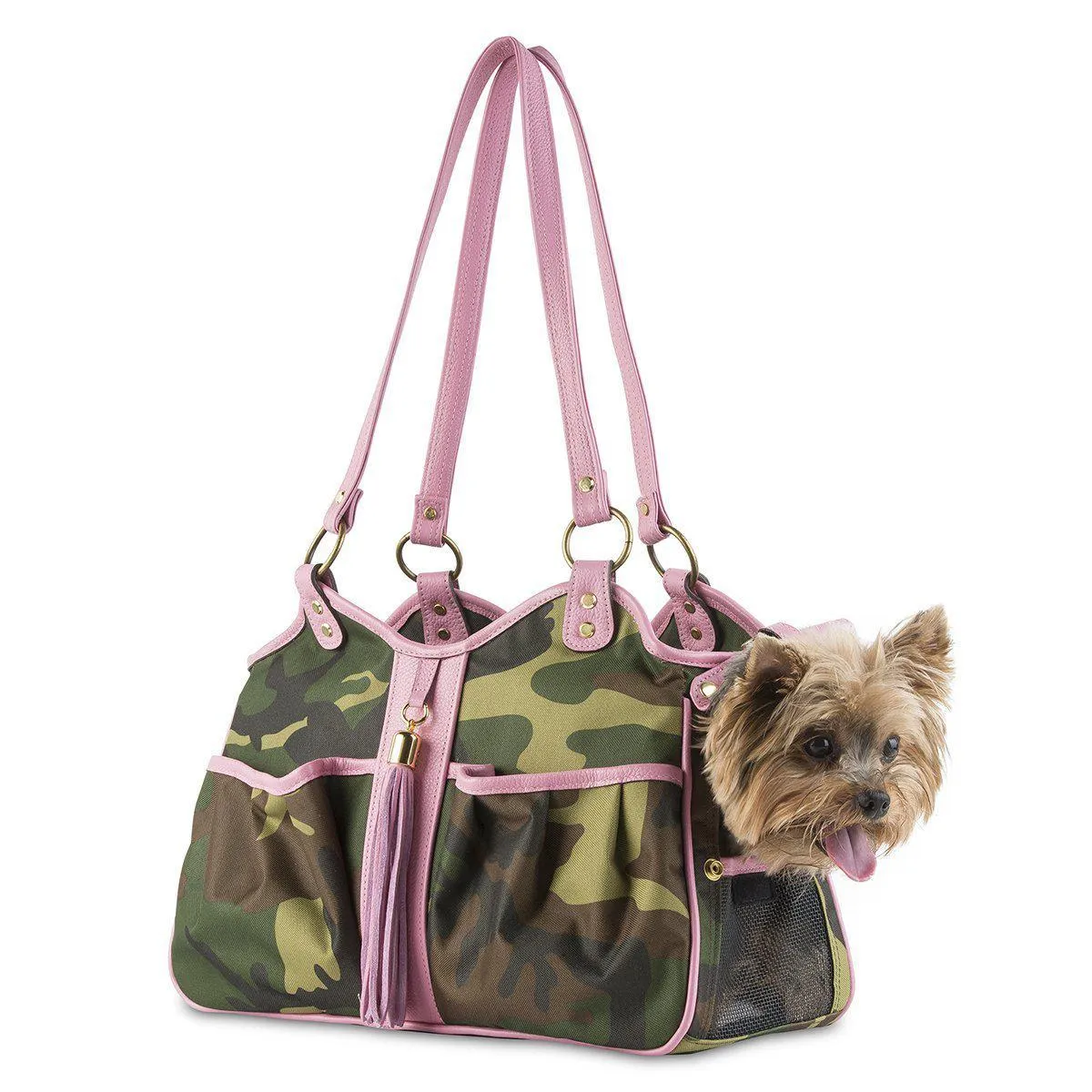 Petote Metro Dog Carrier Camo With Pink