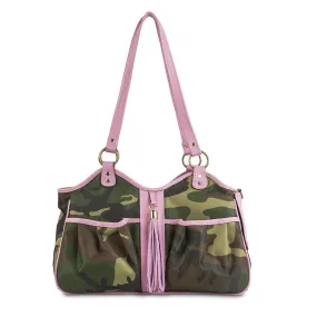 Petote Metro Dog Carrier Camo With Pink