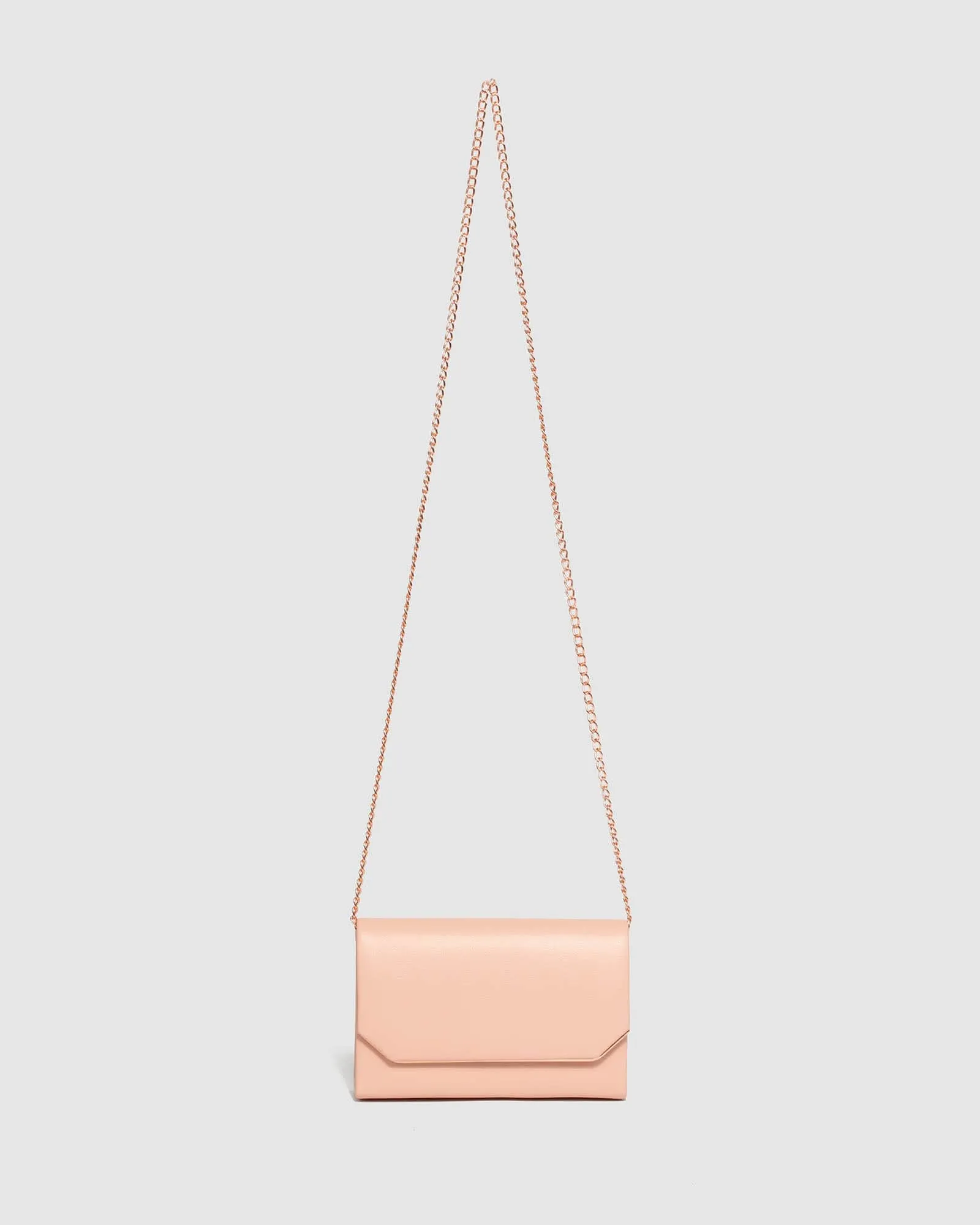 Pink Penny Flap Clutch Bag