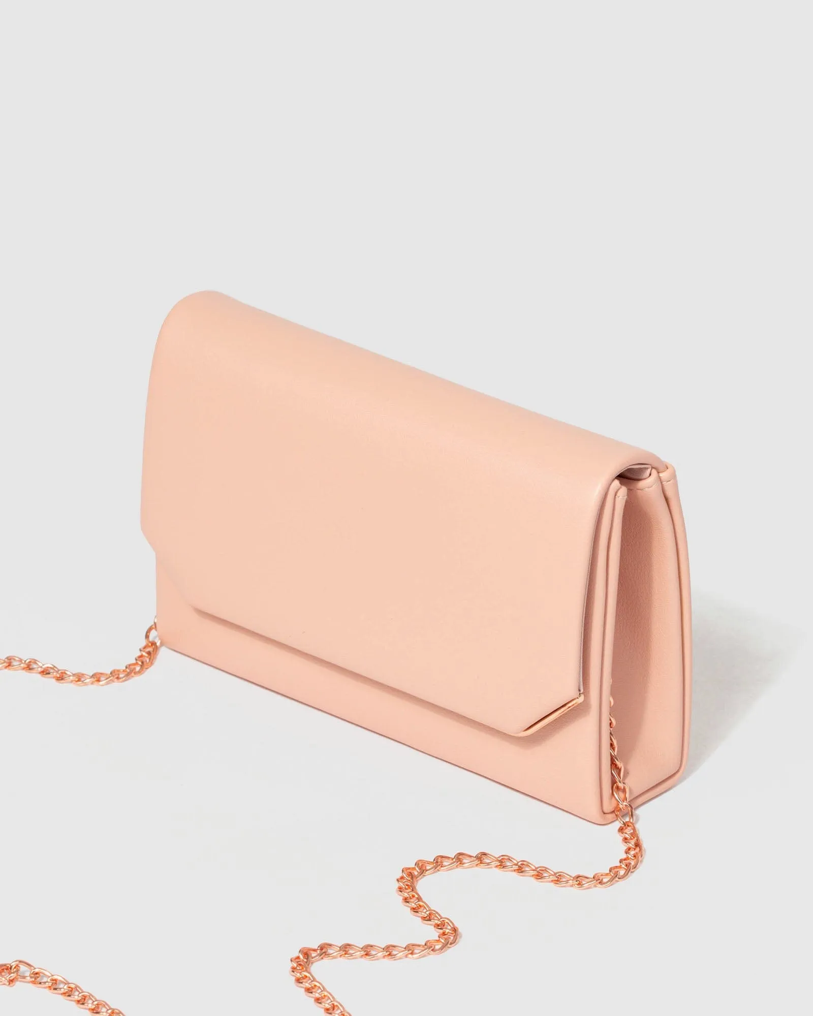 Pink Penny Flap Clutch Bag