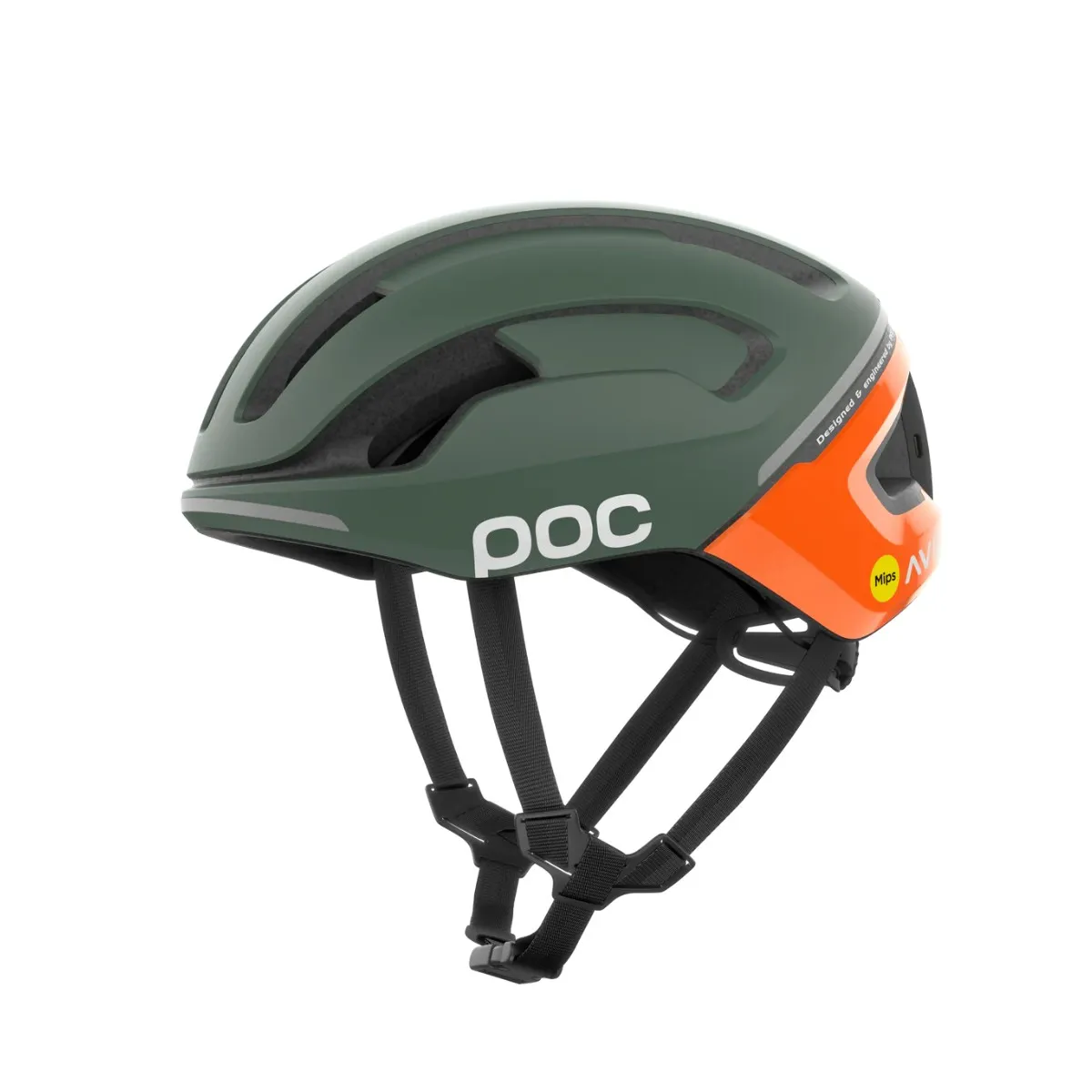 POC Omne Beacon MIPS Helmet Matte Green Orange