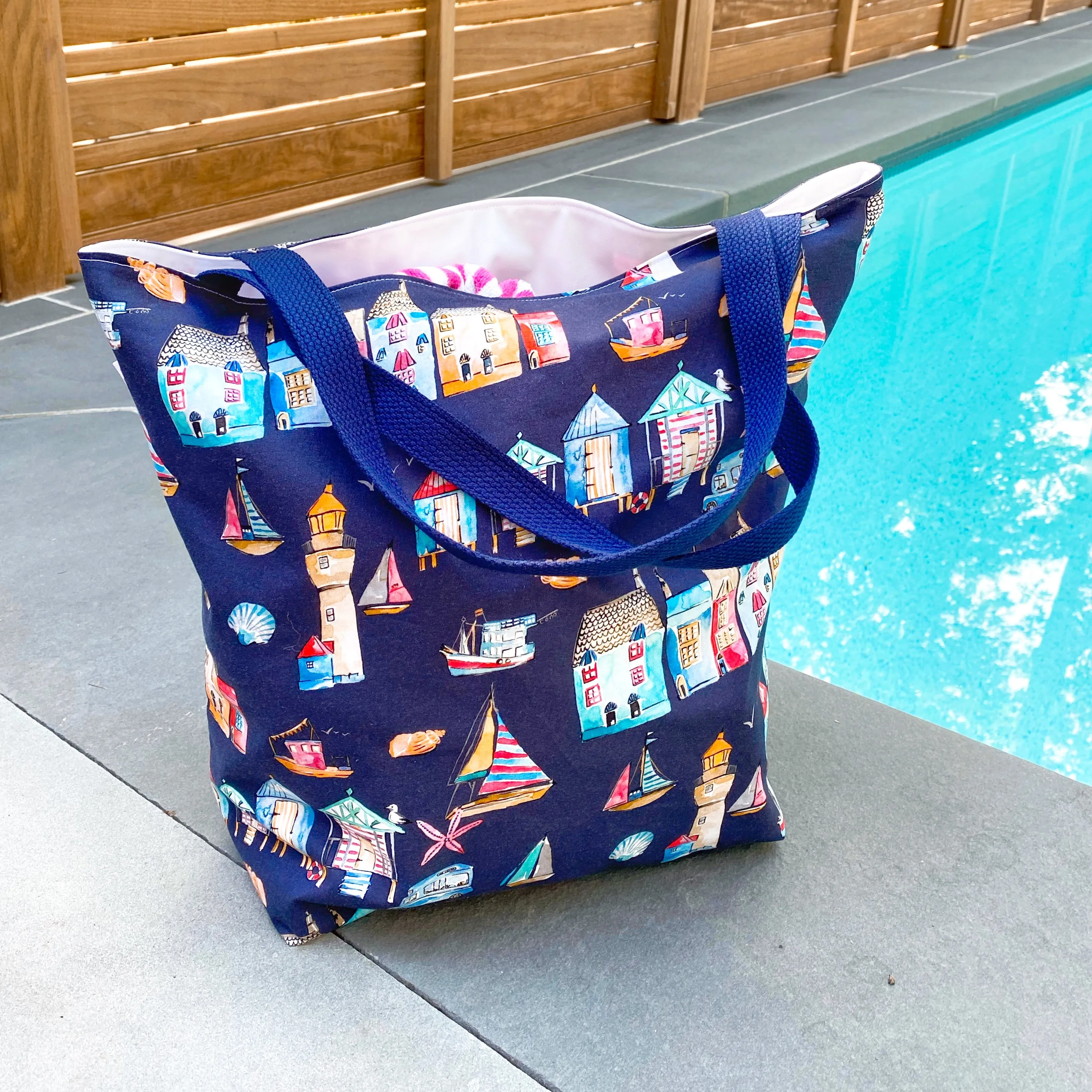 Pool Bag Rifle Paper Co Floral and Stripes