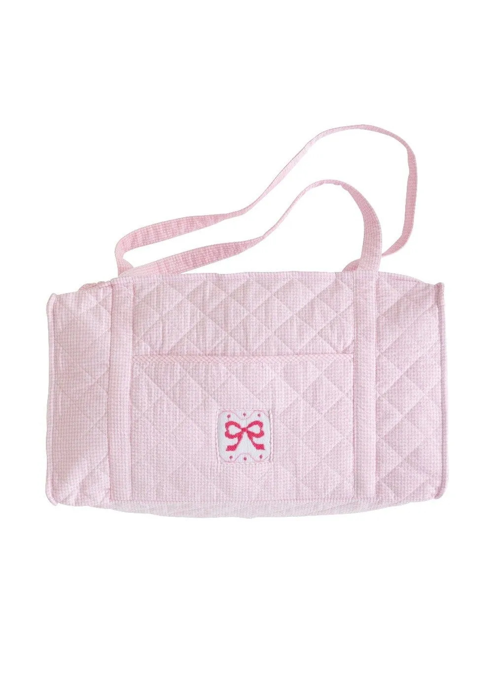 Quilted Luggage - Pink Bow