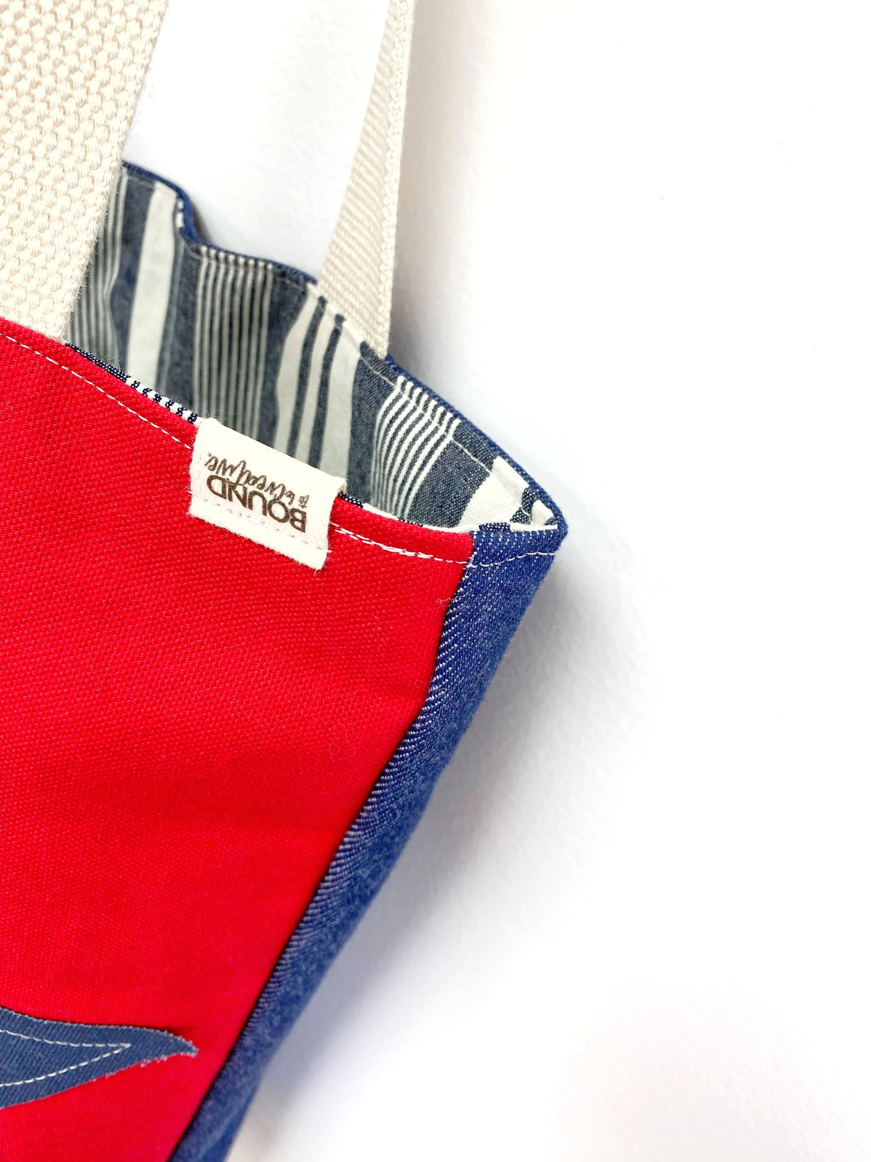 Reusable Grocery Bag, The Perfect Market Bag, Nautical Bag, Eco-Friendly, Festival Bag, B12