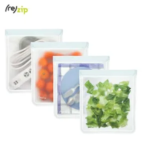 Rezip Lay-Flat Gallon Leakproof Reusable Storage Bag 4-pack kit