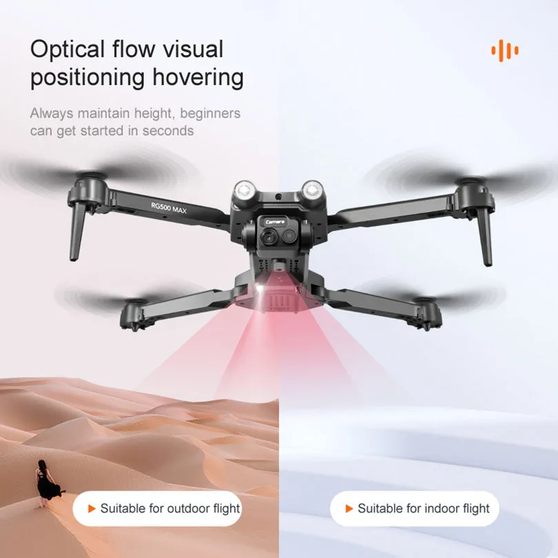 RG500 MAX RC Drone Brushless 4K Camera ESC WIFI FPV Three-Sided Obstacle Avoidance Folding Quadcopter