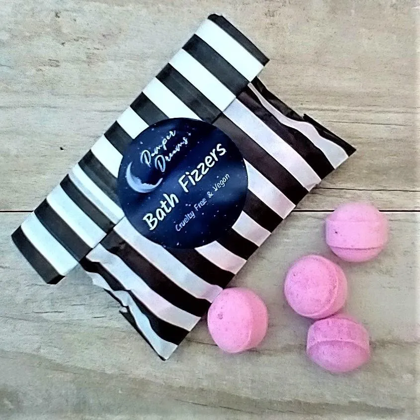 Rose Damask Bath Fizzers - Mini Bath Bombs