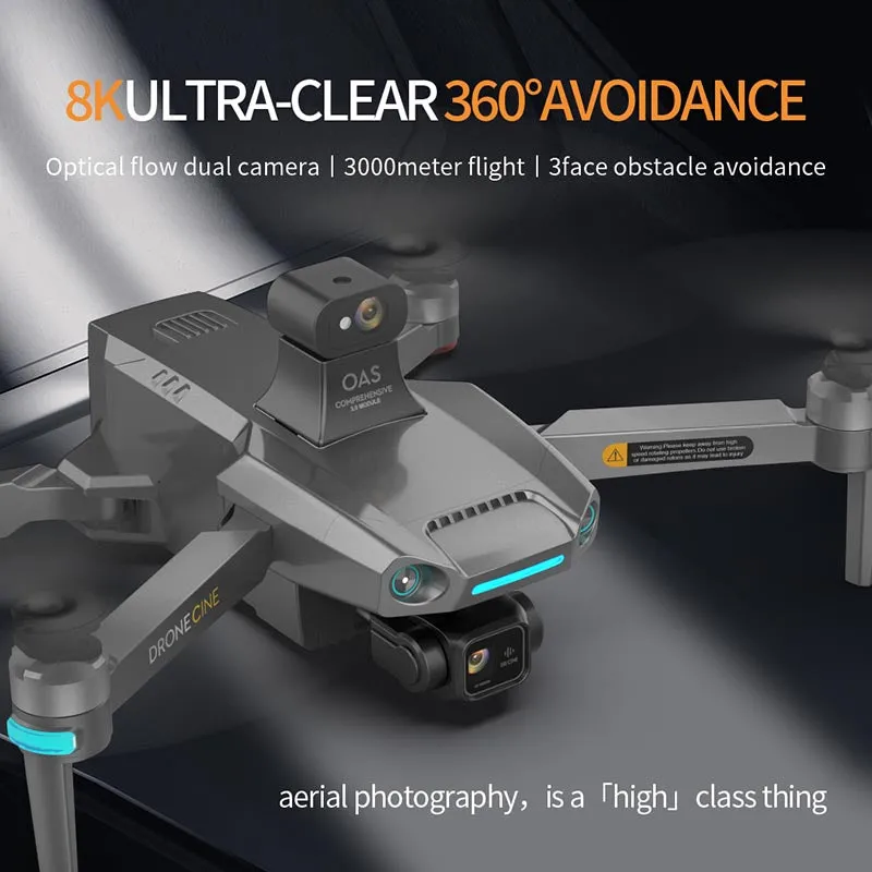 S808 Pro 4K Drone 3-axis Gimbal HD Camera 8K GPS 5G Wifi FPV 5KM Aerial Photography Brushless Obstacle Avoidance Quadcopter