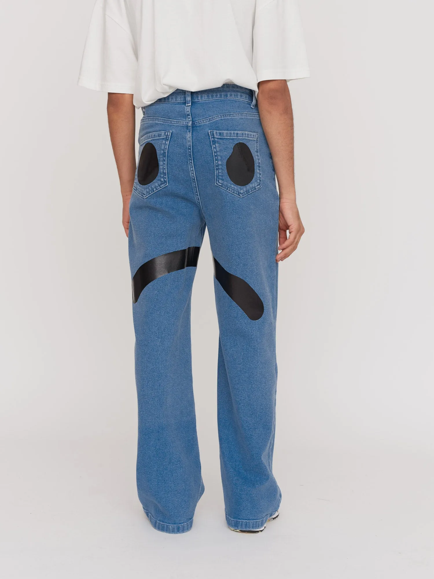 Sad Face Wide Leg Jeans