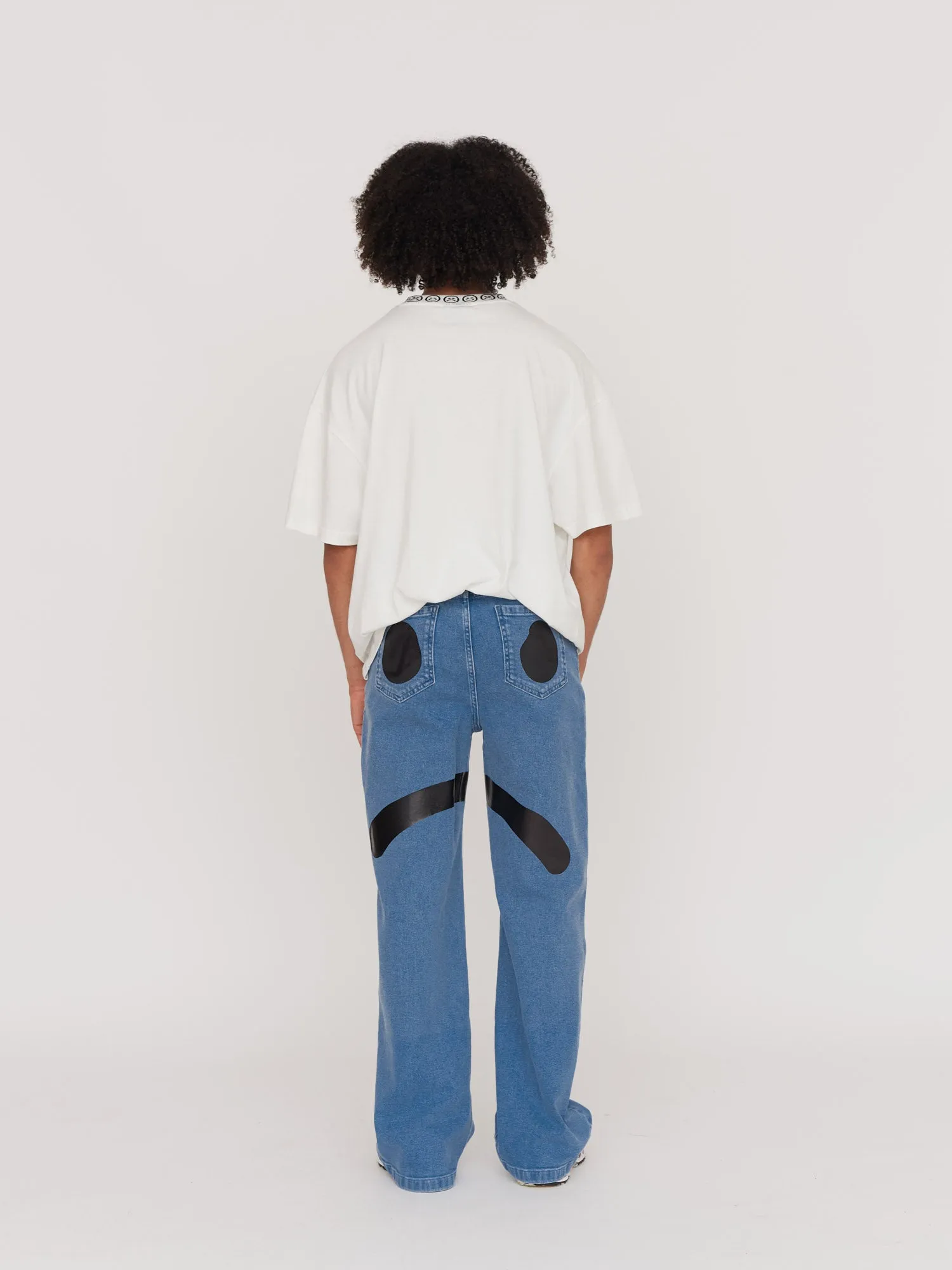 Sad Face Wide Leg Jeans