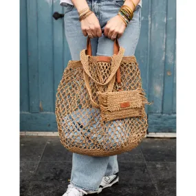 Straw Mesh Beach Bag