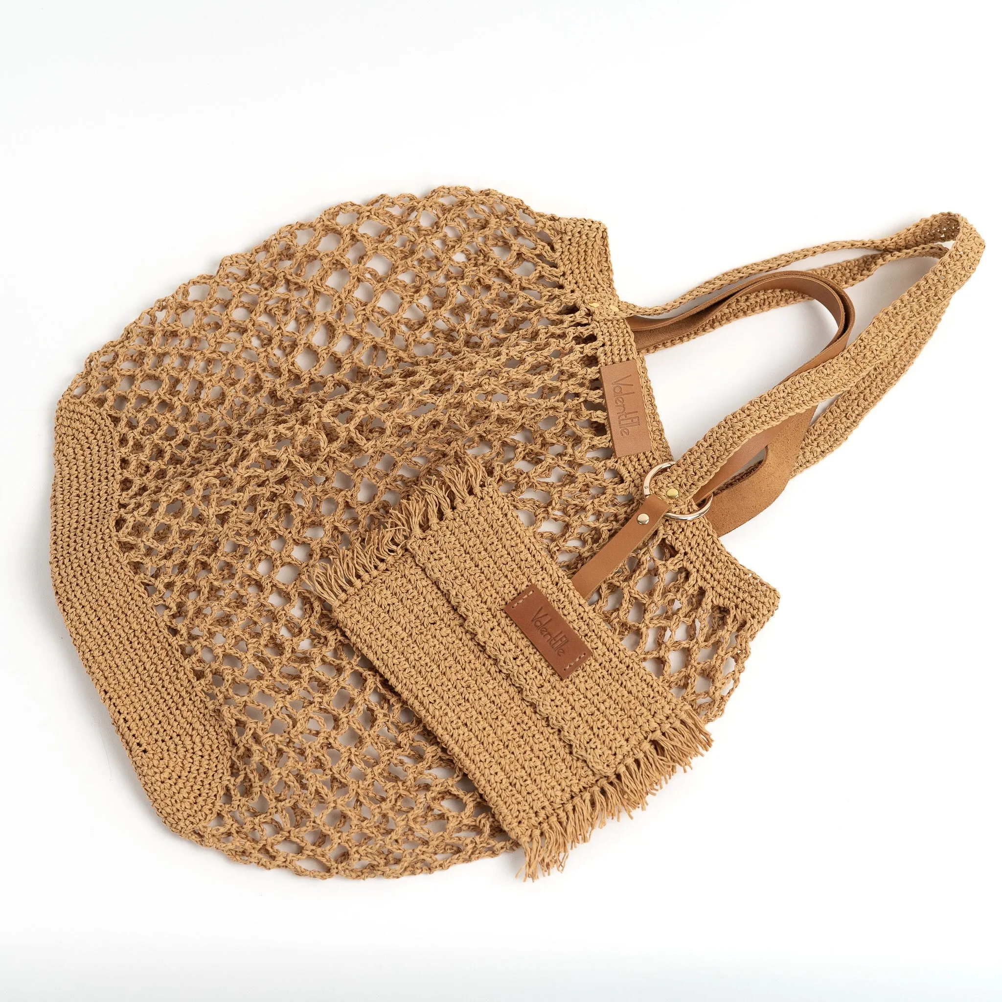 Straw Mesh Beach Bag