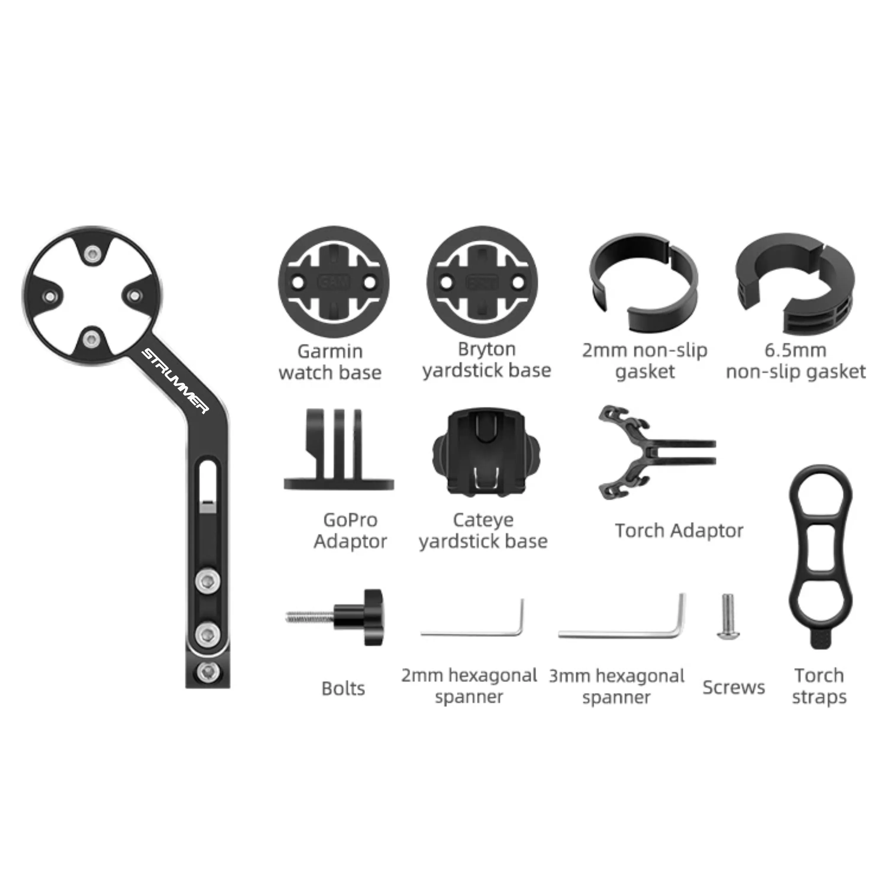 Strummer Adjustable Bike Computer Holder (Clamp On Barfly)