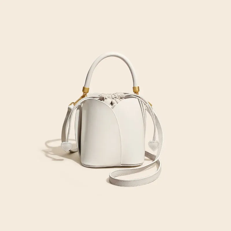 Summer Niche Design Leather Bucket Bag