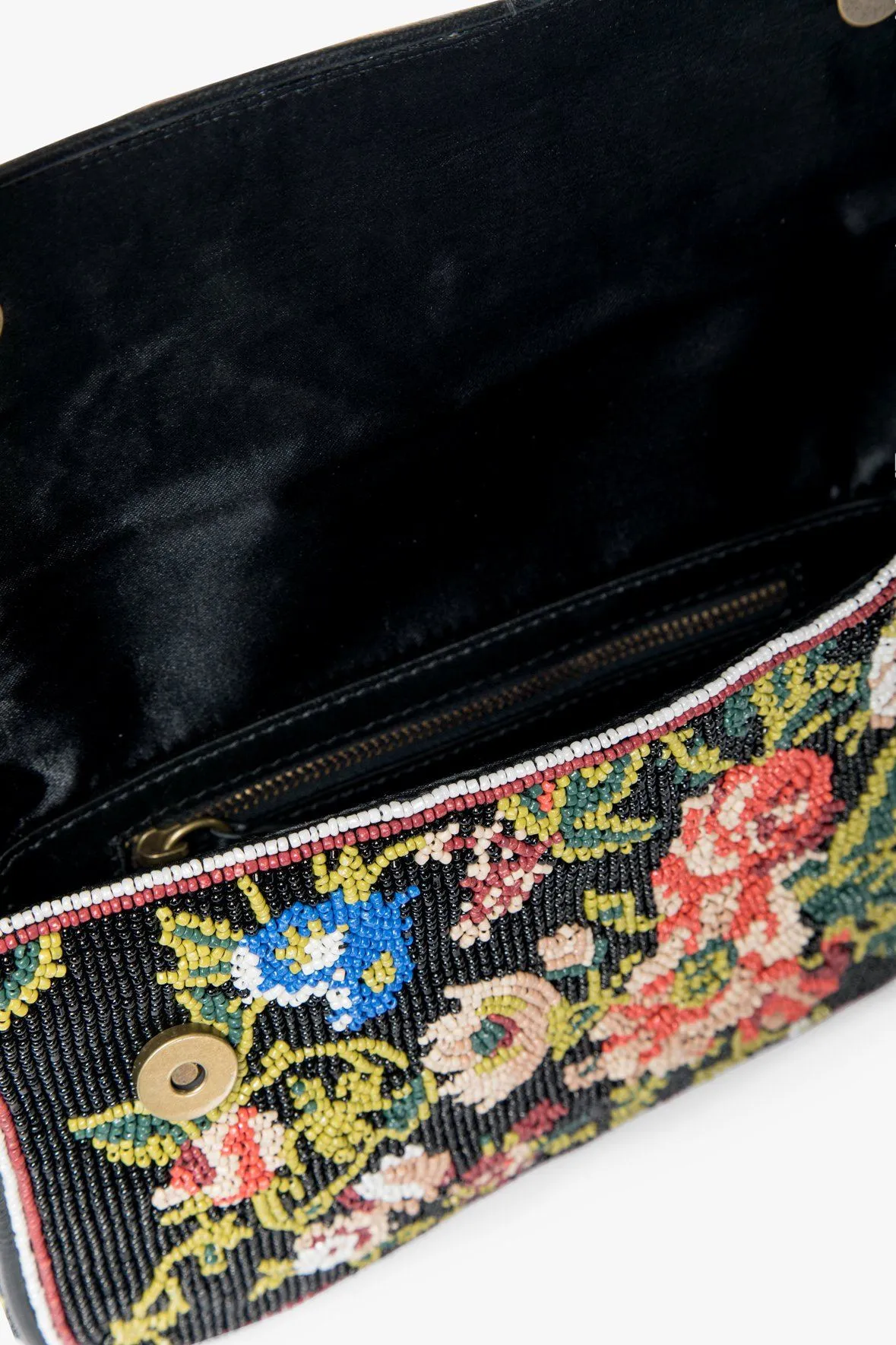 TOMMY BEADED BAG | BLACK FLORAL