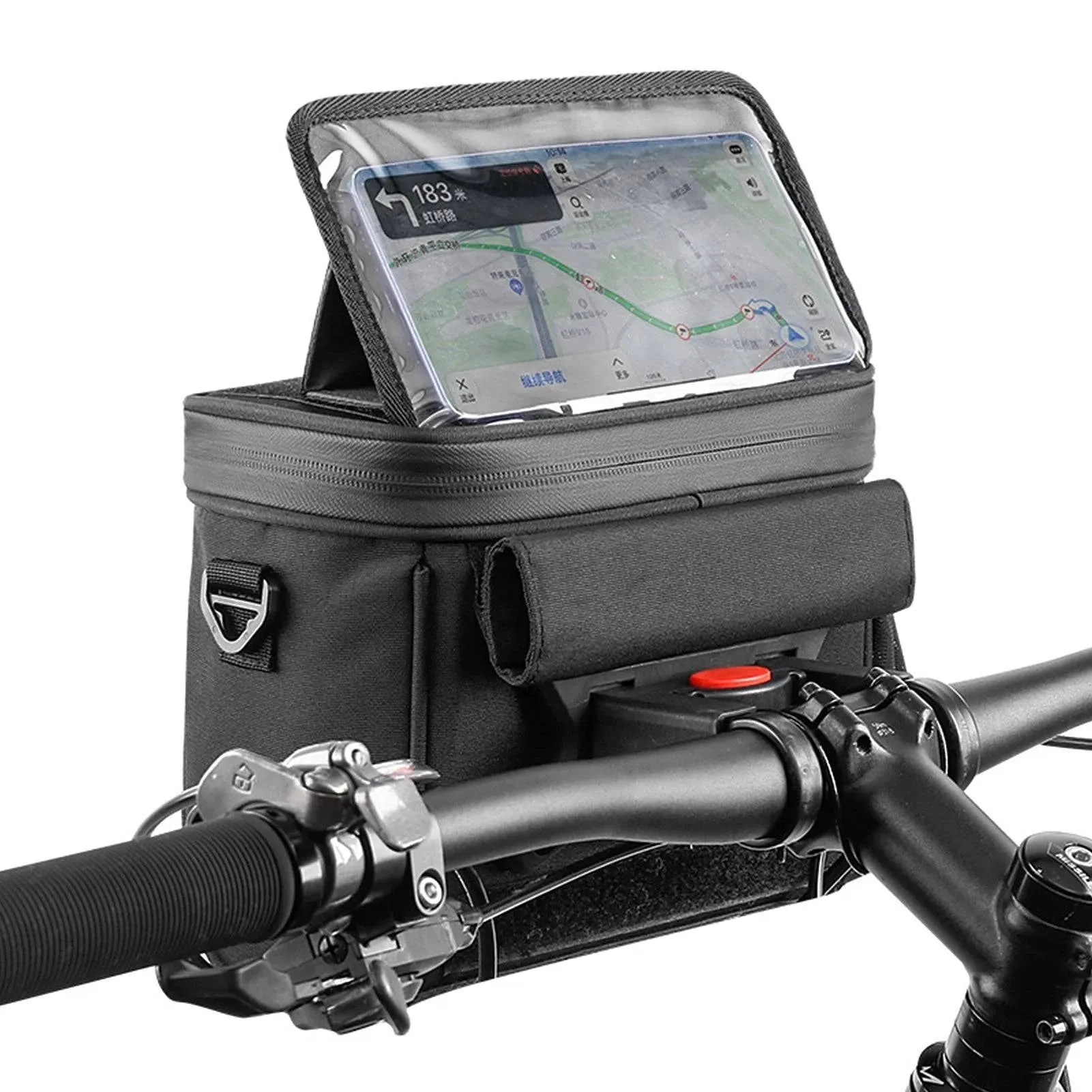 Touch Screen Bike Front Frame Bag Waterproof Bicycle Phone Bag Phone Holder EVA Handlebar Bag Cycling Front Storage Bag