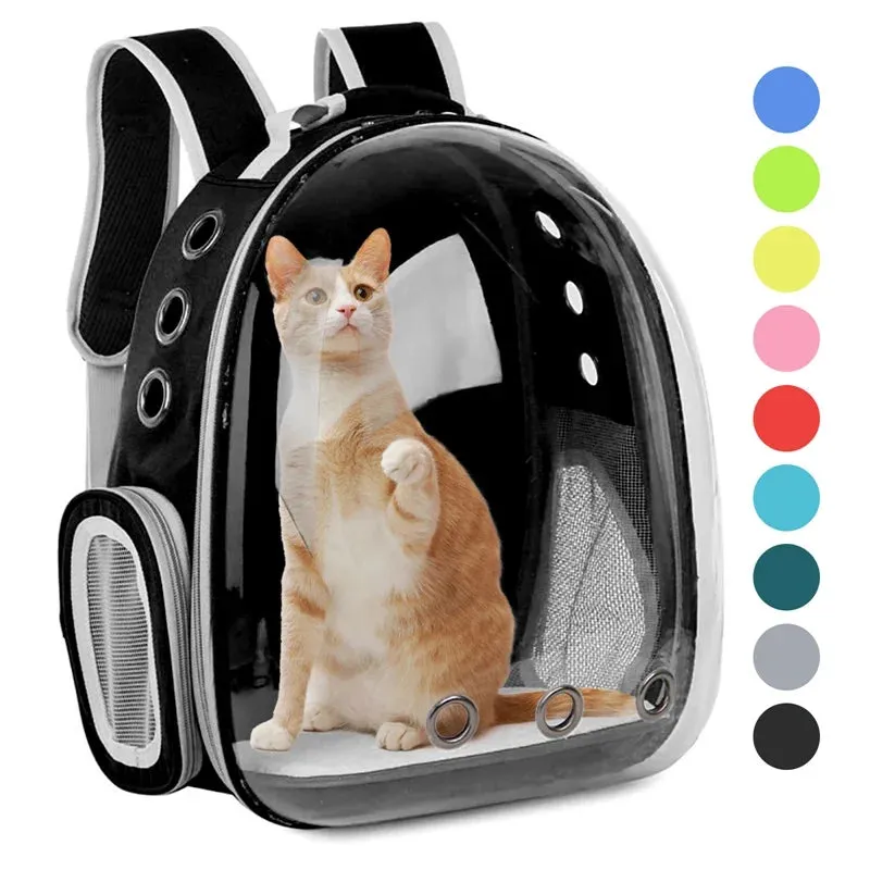 Transparent Bubble Cat Backpack - Portable Breathable Pet Travel Carrier