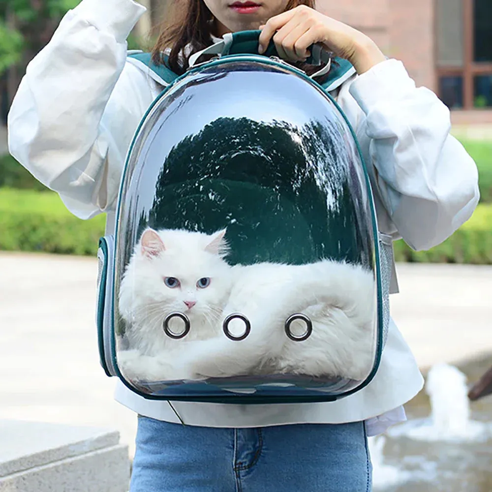 Transparent Bubble Cat Backpack - Portable Breathable Pet Travel Carrier