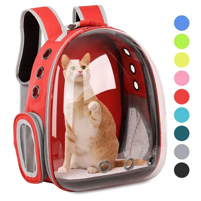 Transparent Bubble Cat Backpack - Portable Breathable Pet Travel Carrier