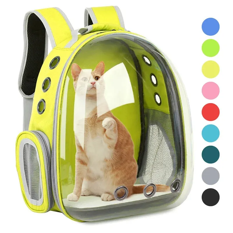 Transparent Bubble Cat Backpack - Portable Breathable Pet Travel Carrier