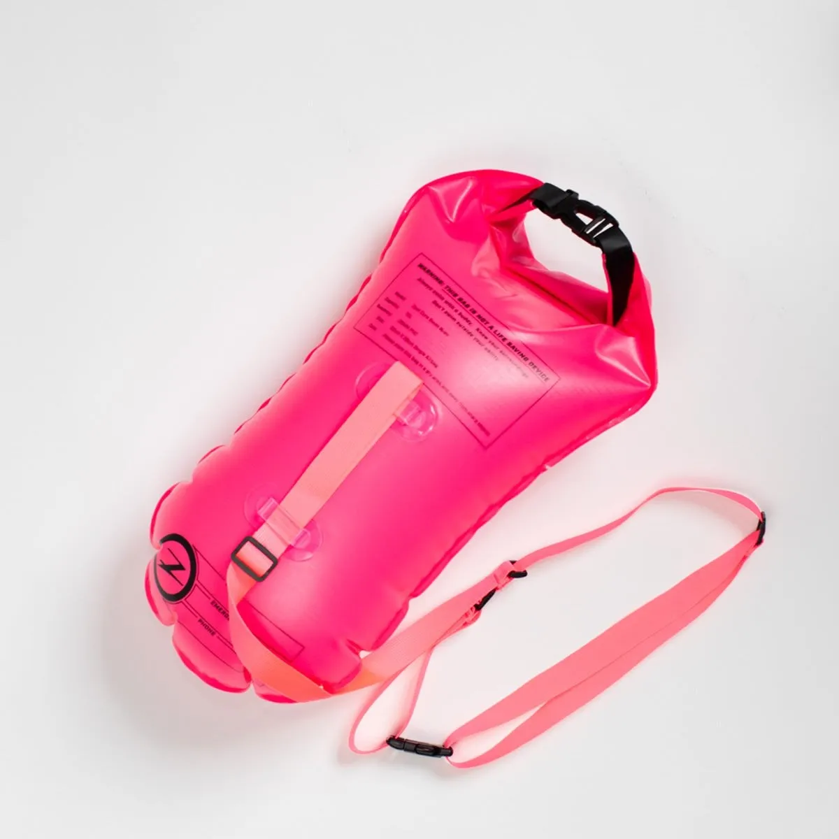 Ultra Swim Safety Buoy & Dry Bag - Neon Pink