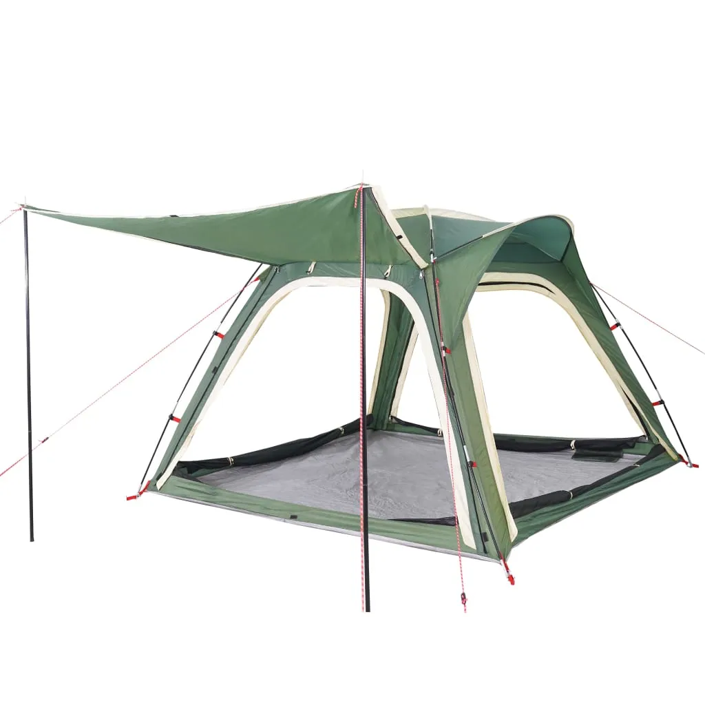 vidaXL Camping Tent 4-Person Green Quick Release Waterproof