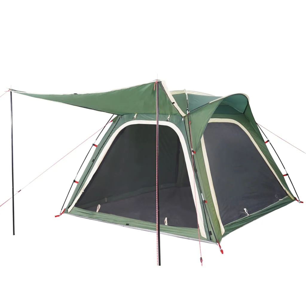 vidaXL Camping Tent 4-Person Green Quick Release Waterproof