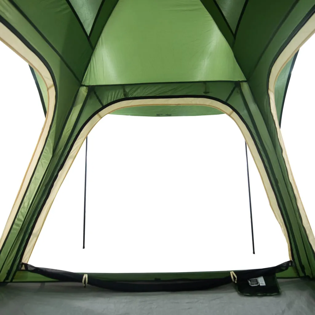 vidaXL Camping Tent 4-Person Green Quick Release Waterproof