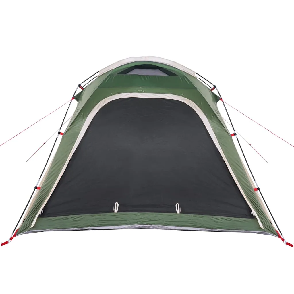 vidaXL Camping Tent 4-Person Green Quick Release Waterproof