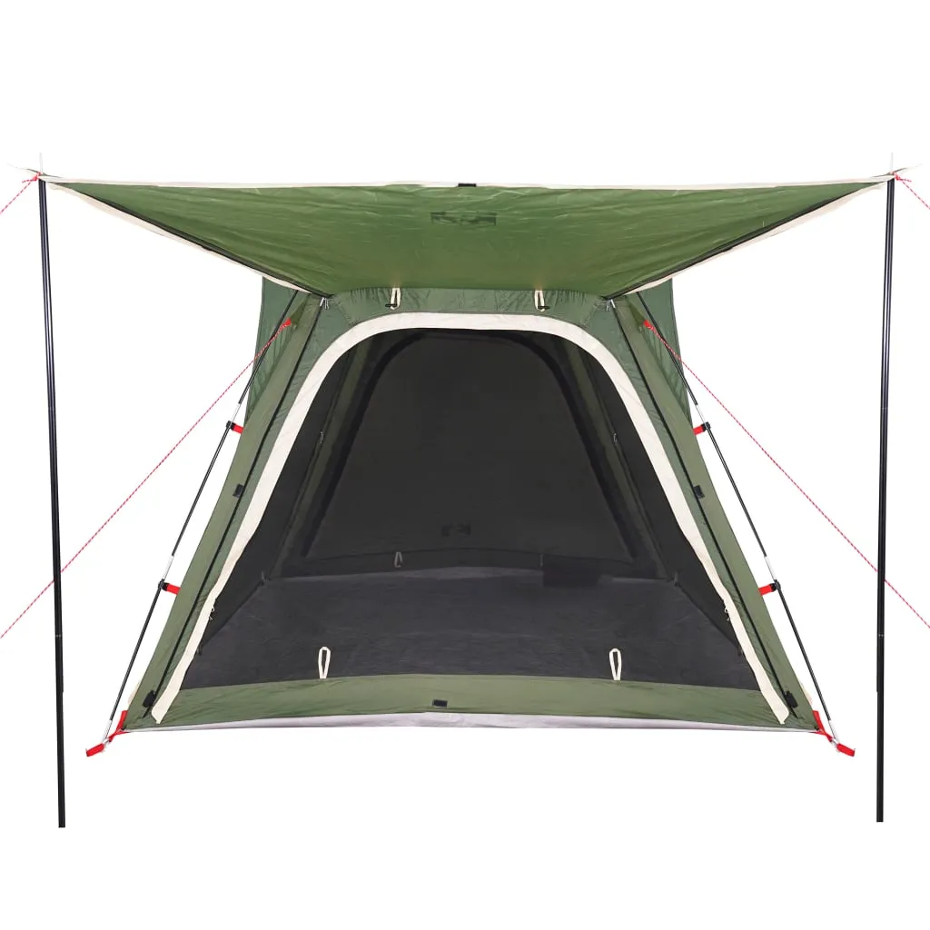 vidaXL Camping Tent 4-Person Green Quick Release Waterproof