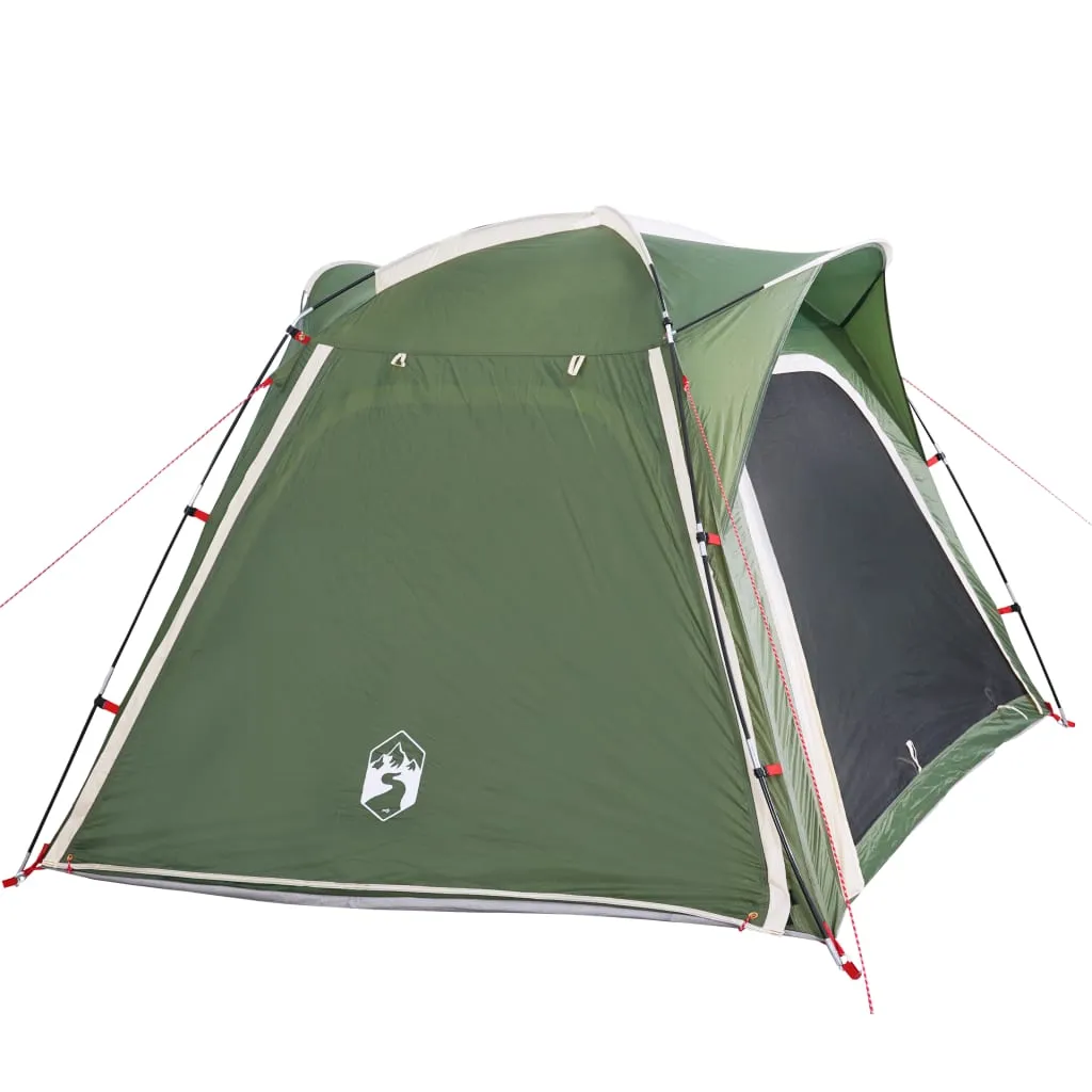 vidaXL Camping Tent 4-Person Green Quick Release Waterproof