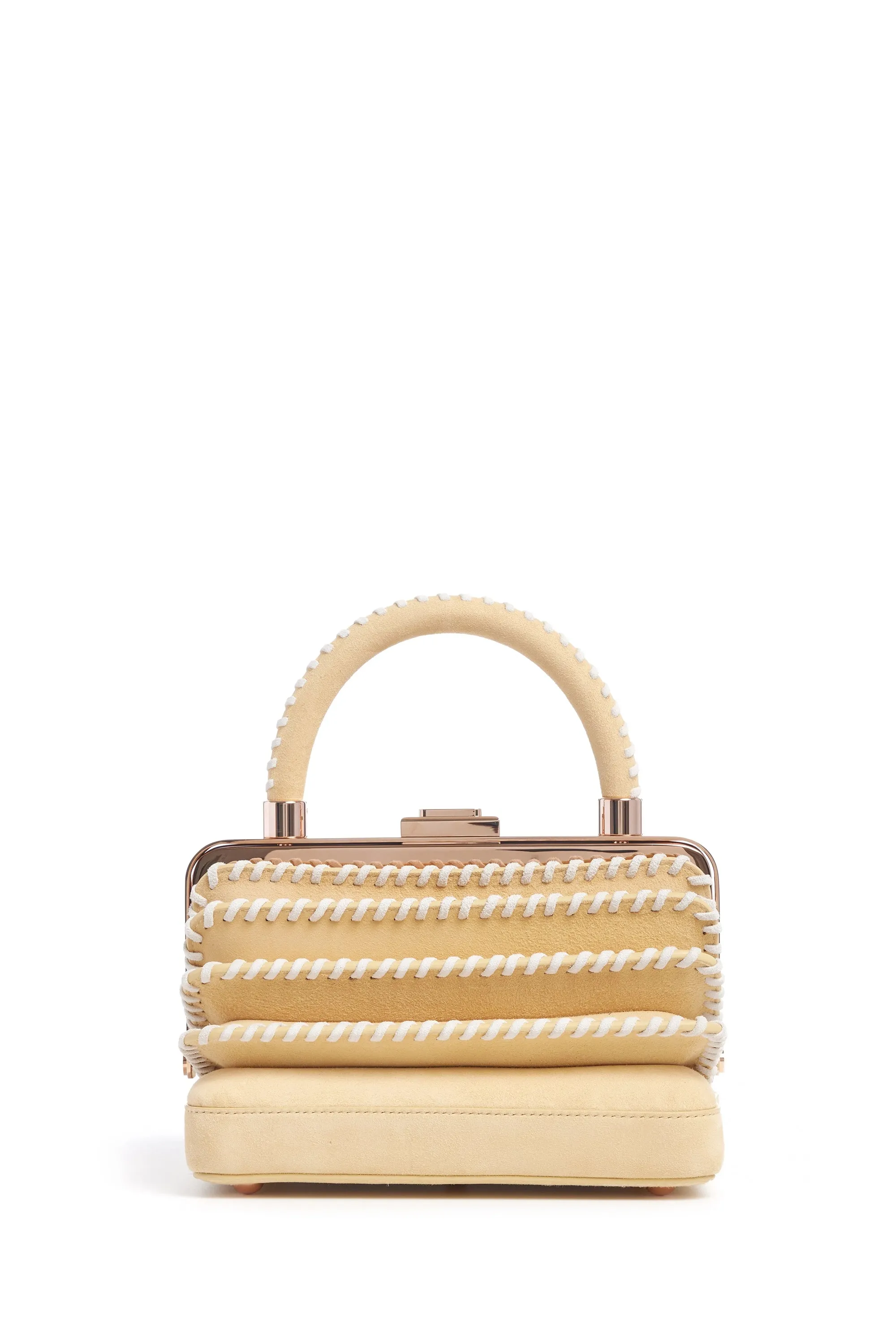 Whipstitch Diana Bag in Nude Suede