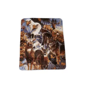 Wildlife Collage Plush Blanket DB5326-2 Queen Size