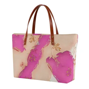 Women's Tote Bag | Diving Cloth 341 pink, and badge abstract